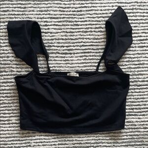 Free People Black Crop Top